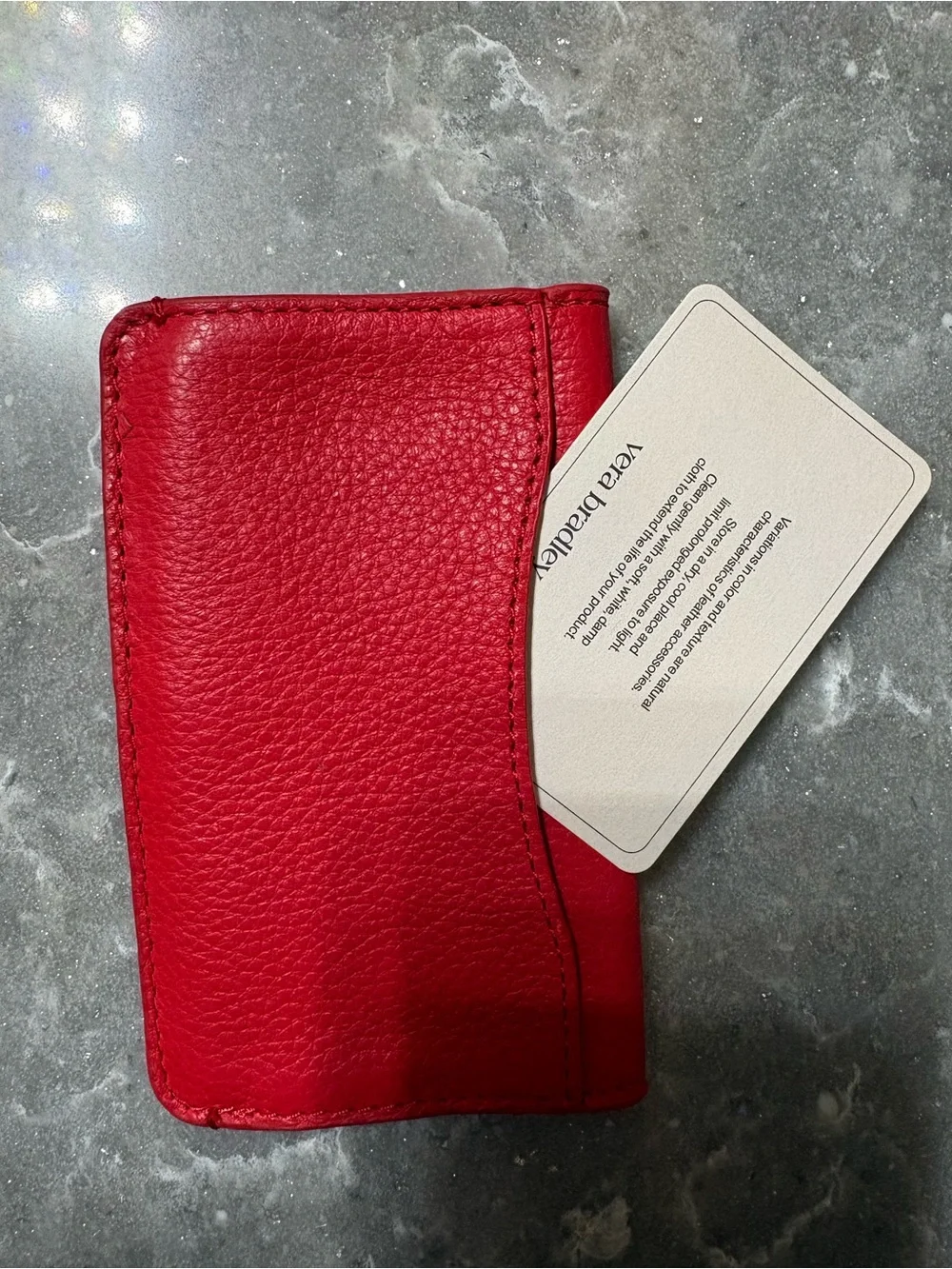 Vera Bradley Red Leather Snap Wallet NWT